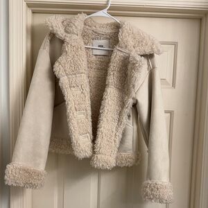 Urban Outfitters Beige Sherpa Jacket